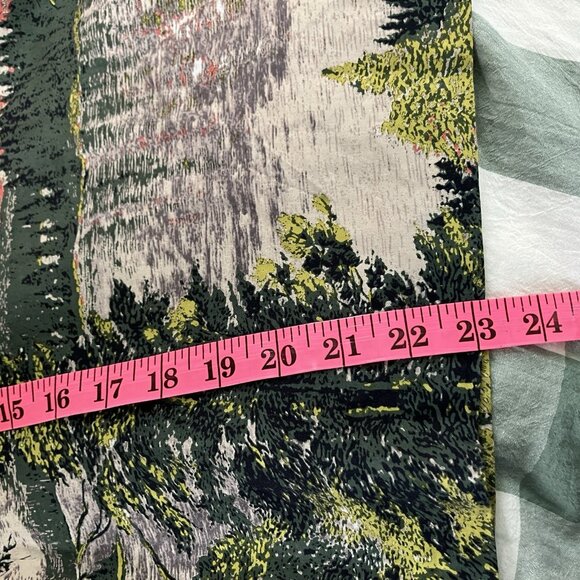 French Connection T-shirt Womens 6 Nature Landscape Silk Blend AOP Y2K - Picture 5 of 6